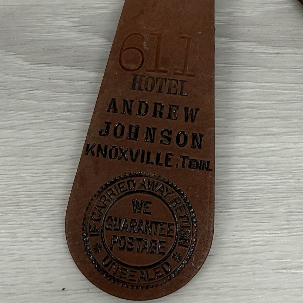 Vintage Hotel Andrew Johnson Room Key Skeleton Key Room 611 Knoxville, Tennessee - Picture 2 of 5